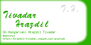 tivadar hrazdil business card